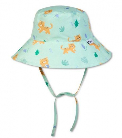 Costum de baie - Pălărie de soare reversibilă, protecție UV UPF 50+, 18-36 luni, Cheetahs