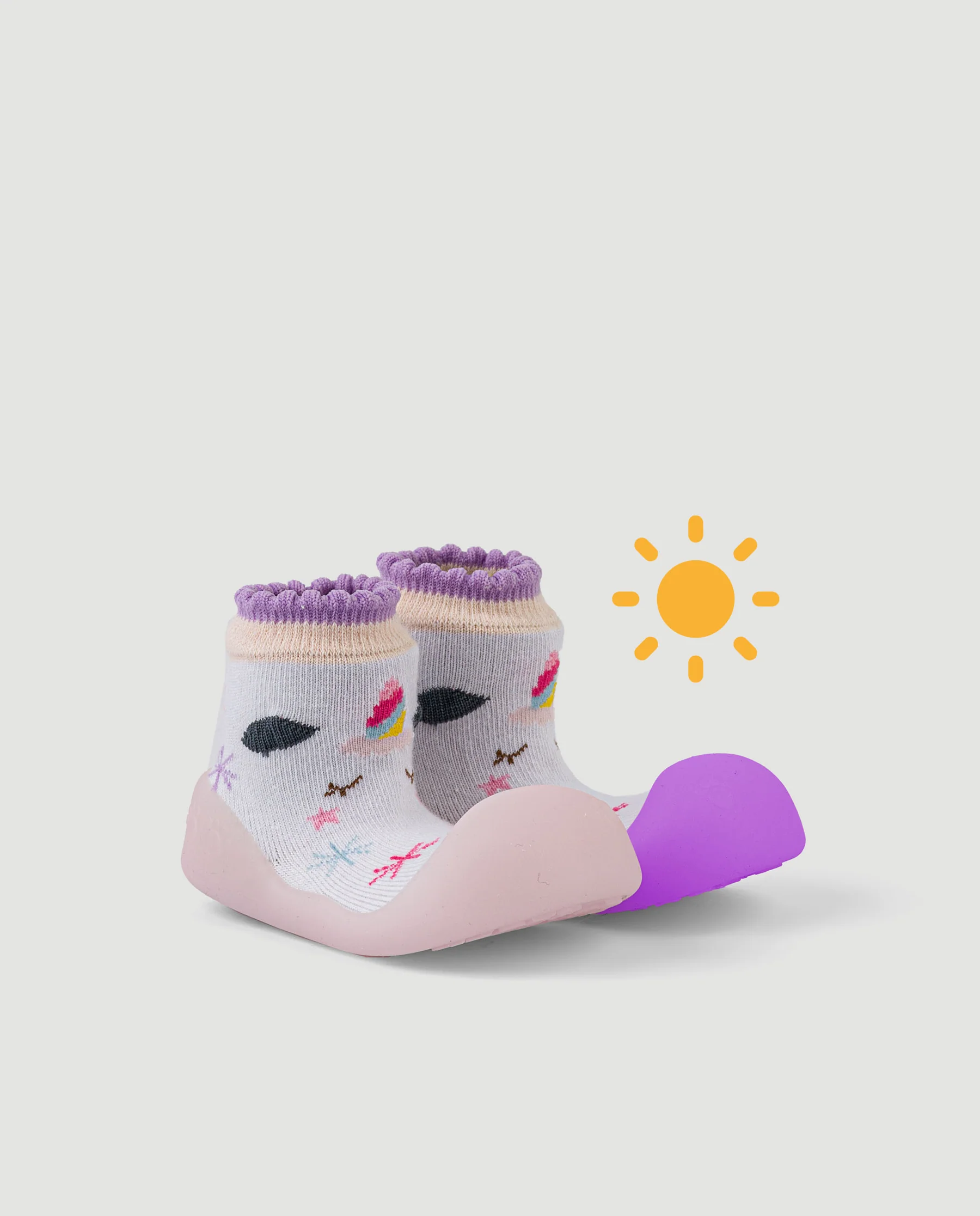 Pantofi Barefoot Primii Pași Chameleon Unicorn – Își Schimbă Culoarea în Soare | BigToes, 22.5 EU, 18 - 24 luni [1]