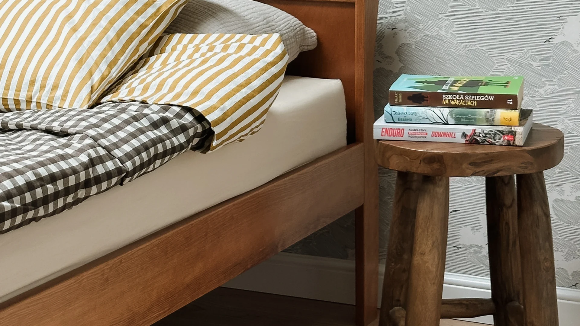 Pat din lemn masiv pentru Junior si Adult Noble Vintage 200 × 90 cm [3]