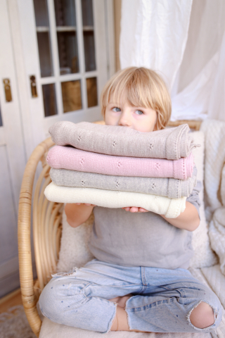 Păturică premium antialergică din lână merino certificata – 75x100 cm, gri [10]