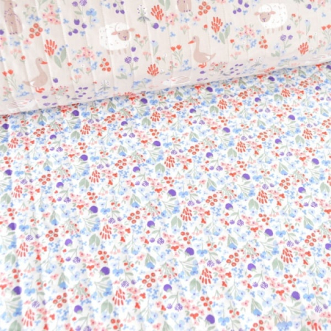 Păturică Premium pentru Bebeluși, Matlasată din Bumbac – Cute Farm, Față Dublă, 75×100 cm [1]