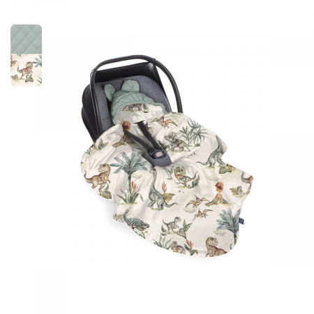 Paturici - Paturica universala pentru scoica auto Bumbac / Catifea – World of dinosaurs Mint