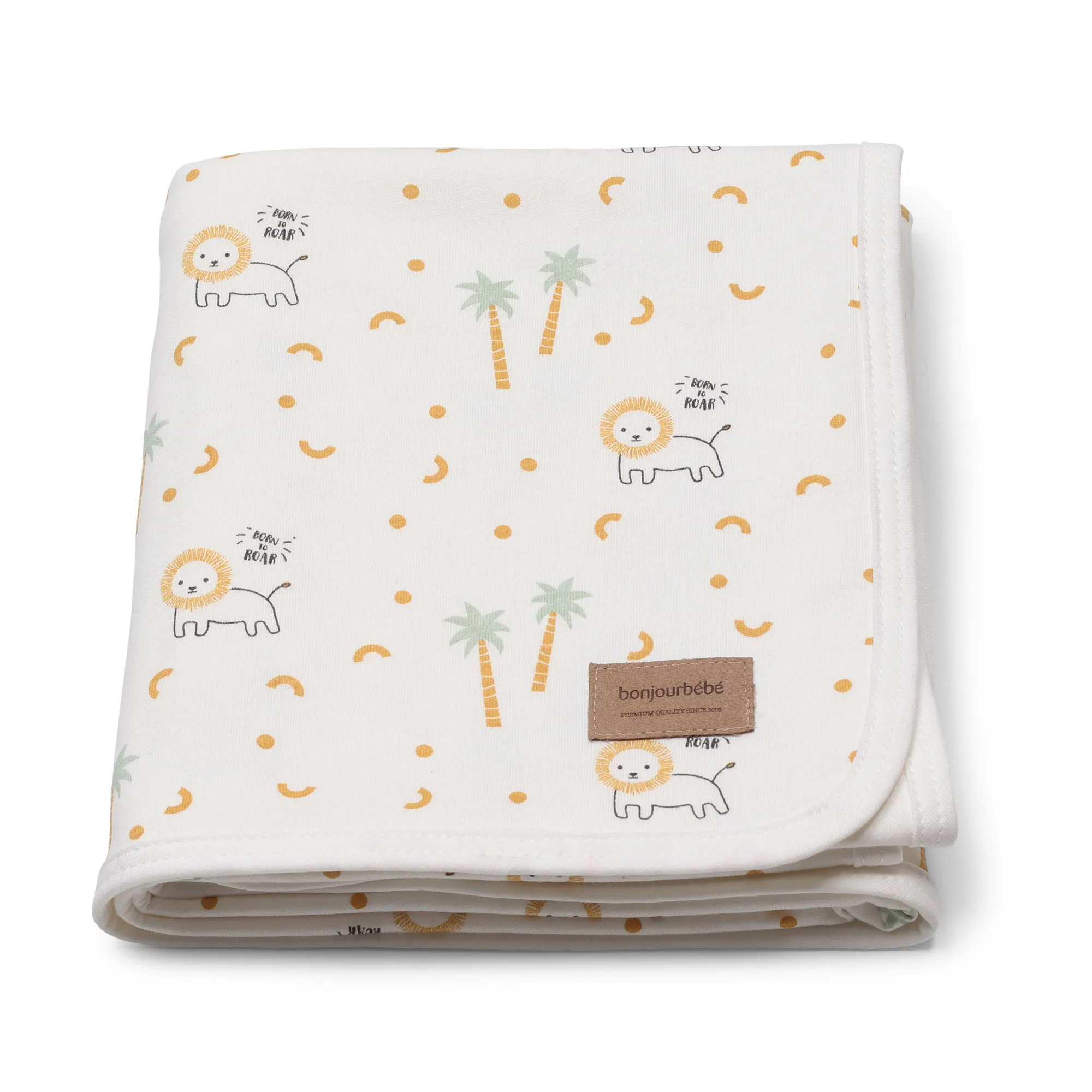 Paturici - Paturica usoara pentru copii, multifunctionala, bumbac jersey, 65x80 Nairobi Mustard