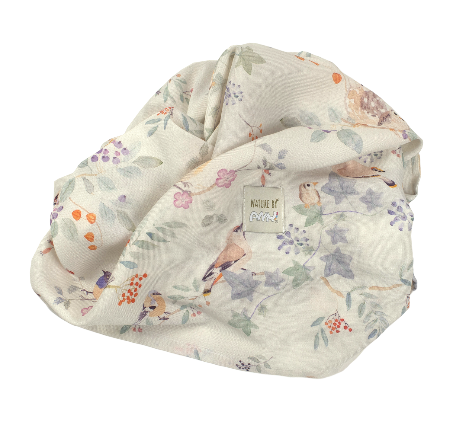 Jucarii educative - Amy-Paturica usoara pentru copii Nature Bamboo by Amy din bambus, Pasari mint, 75x75cm