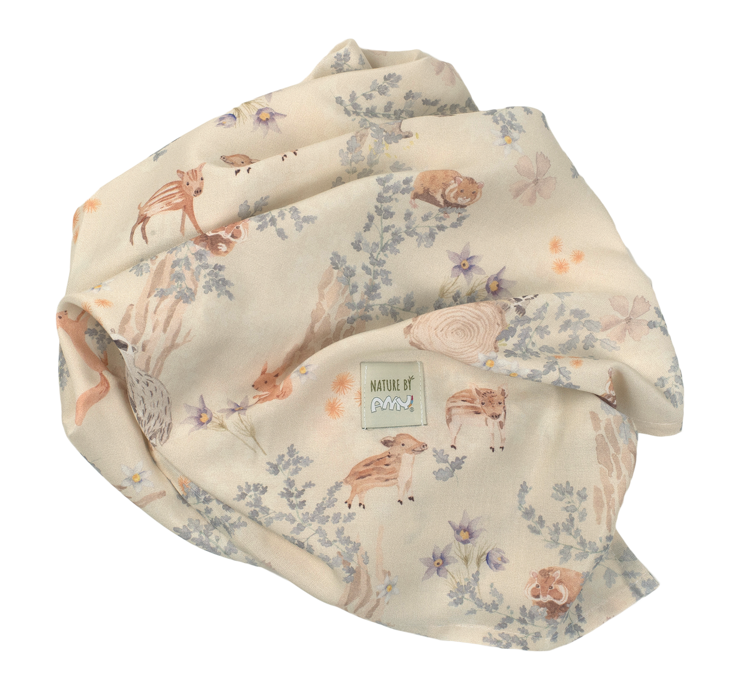 Oktató játékok - Paturica usoara pentru copii Nature Bamboo by Amy din bambus, Poiana stejarilor, 75x75cm