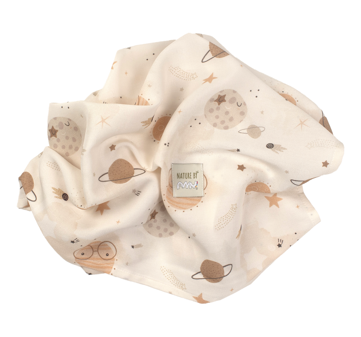 Oktató játékok - Paturica usoara pentru copii Nature Bamboo by Amy din bambus, Happy Cosmos, 75x75cm