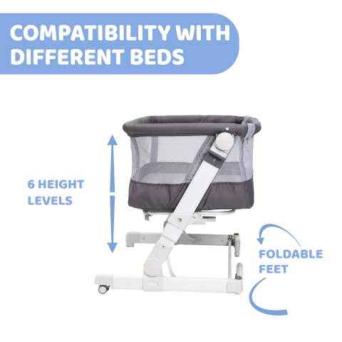 Patut atasabil Chicco Next2Me PopUp, Atmoshpere(Gri), 0luni+ [4]