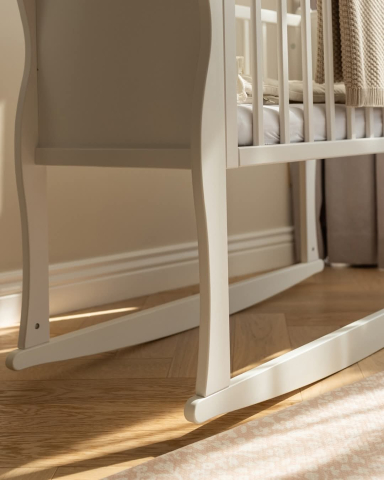 Patut balansoar, co-sleeping din lemn, Noble Alb 90 x 40 cm [13]