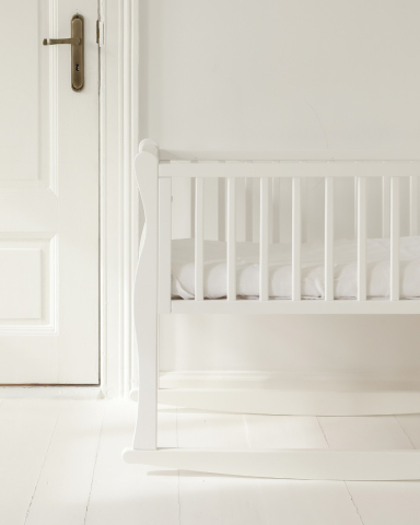 Patut balansoar, co-sleeping din lemn, Noble Alb 90 x 40 cm [1]