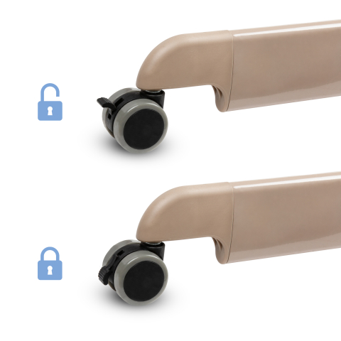 Patut cu leganare Cullami, co-sleeper 2 in 1, Cu laterala culisanta, Cu setare unghiulara, Cu roti, Reglabil in 6 pozitii pe inaltime, Beige [12]