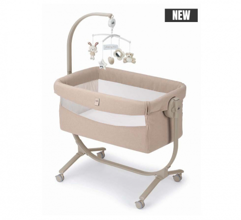 Camera copilului - Patut cu leganare, Cullami, co-sleeper 2 in 1, Cu laterala culisanta, Cu setare unghiulara, Cu roti, Reglabil in 8 pozitii pe inaltime, Bej