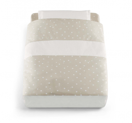 Patut, Sempreconte, co-sleeper 2 in 1, Cu laterala culisanta, Cu setare unghiulara, Cu roti, Reglabil in 8 pozitii pe inaltime, Bej [7]