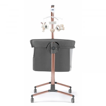 Patut cu leganare, Cullami, co-sleeper 2 in 1, Cu laterala culisanta, Cu setare unghiulara, Cu roti, Reglabil in 8 pozitii pe inaltime, Gold [4]