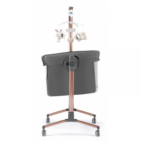Patut cu leganare, Cullami, co-sleeper 2 in 1, Cu laterala culisanta, Cu setare unghiulara, Cu roti, Reglabil in 8 pozitii pe inaltime, Gold [5]