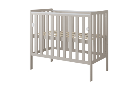 Pătuț din Lemn BAMBI Cașmir 100×50 cm Laterala culisantă · Roți cu blocare · Protecție silicon pentru dentiție · EN 716-1 [4]