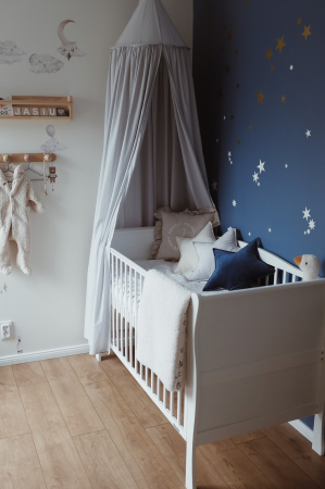 Patut din lemn pentru bebe, inaltime saltea reglabila, Noble Alb + Saltea Cocos 120x60x10 cm [16]