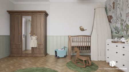 Patut din lemn pentru bebe, inaltime saltea reglabila, Noble Vintage 120x60 cm [30]