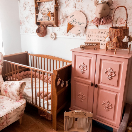 Patut din lemn pentru bebe, inaltime saltea reglabila, Noble Vintage 120x60 cm [20]