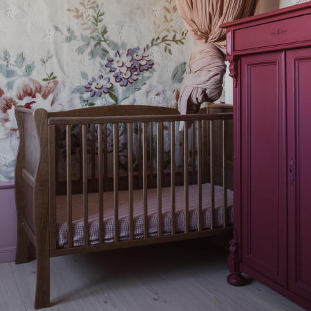 Patut din lemn pentru bebe, inaltime saltea reglabila, Noble Vintage 120x60 cm [19]