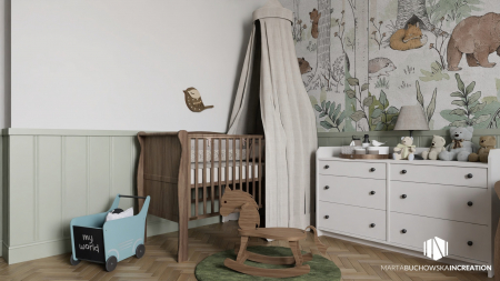 Patut din lemn pentru bebe, inaltime saltea reglabila, Noble Vintage 120x60 cm [31]