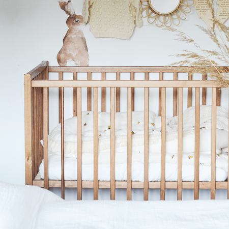 Patuturi lemn 120x60 cm - Patut din lemn pentru bebe, inaltime saltea reglabila, Stardust  Craft vintage 120×60 cm