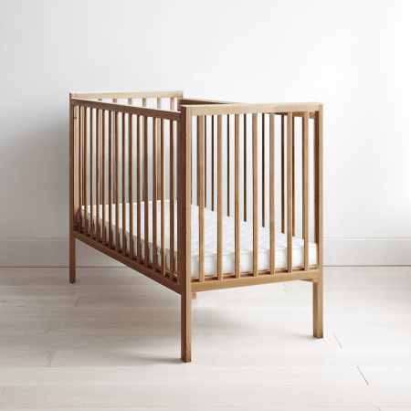 Patut din lemn pentru bebe, inaltime saltea reglabila, Stardust  Craft vintage 120×60 cm [3]
