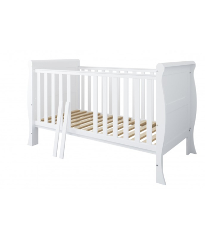 Pătuț evolutiv 140x70 cm Scarlet 2in1 – pat bebe + pat preșcolar, somieră reglabilă, Protecții Dentitie [3]
