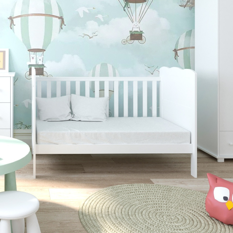 Pătuț evolutiv 140x70 cm Isabel 3in1 – pat bebe + junior + pat preșcolar, somieră reglabilă + Trepte detașabile [4]