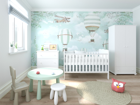 Pătuț evolutiv 140x70 cm Isabel 3in1 – pat bebe + junior + pat preșcolar, somieră reglabilă + Trepte detașabile [2]