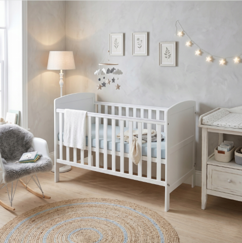 Pătuț Evolutiv 140x70cm Philip 3în1 Alb – Pat Bebe + Junior + Pat Preșcolar, Somieră Reglabilă 3 Poziții + Trepte Detașabile | EN 716 [4]