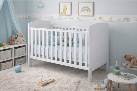 Pătuț Evolutiv 140x70cm Philip 3în1 Alb – Pat Bebe + Junior + Pat Preșcolar, Somieră Reglabilă 3 Poziții + Trepte Detașabile | EN 716 [5]
