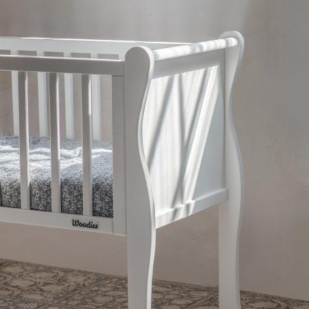 Patut mic, co-sleeping din lemn, Noble Alb 90 x 40 cm [6]