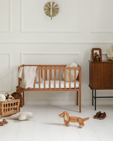 Patut mic, co-sleeping din lemn, Classic Vintage 90 x 40 cm [21]