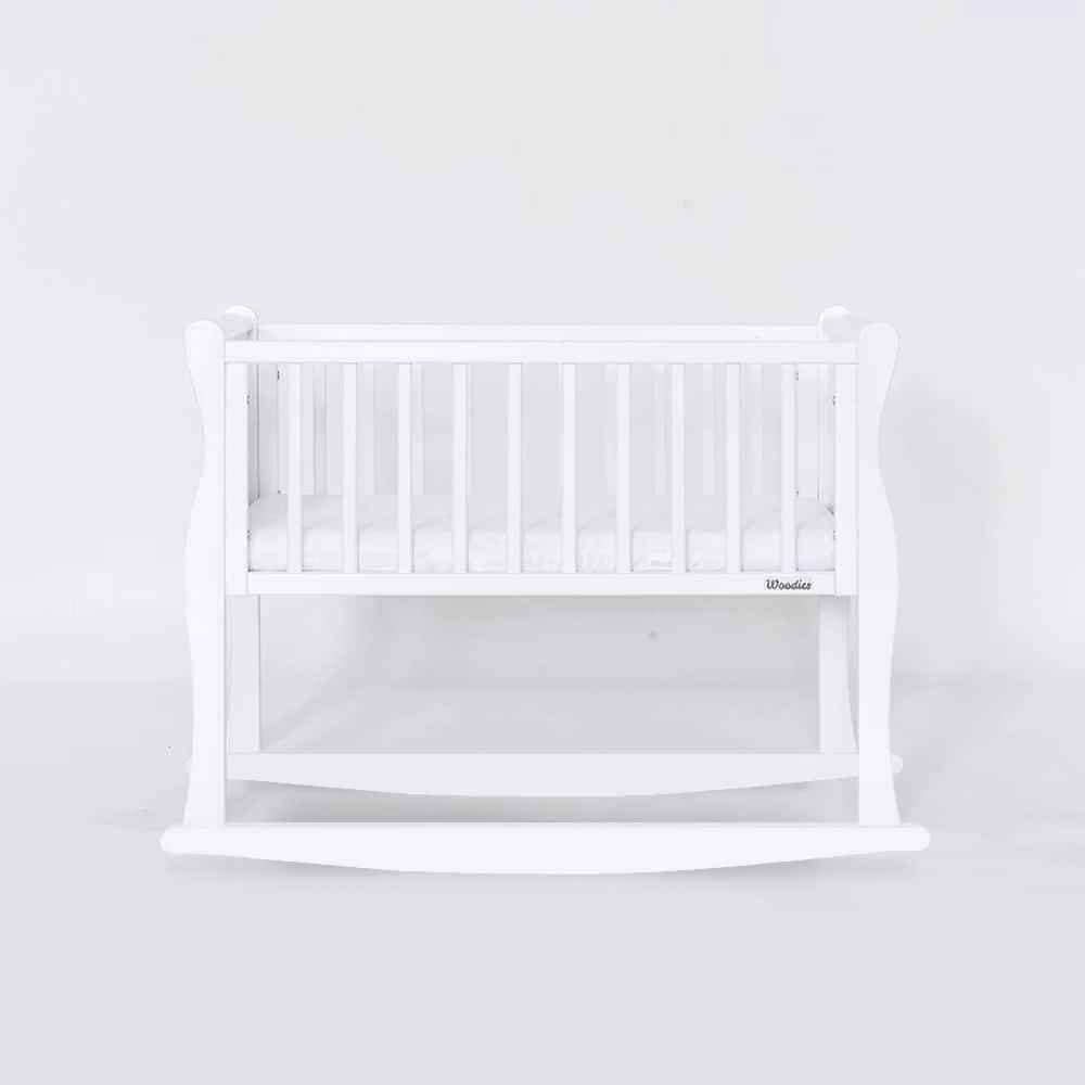 Patut balansoar, co-sleeping din lemn, Noble Alb 90 x 40 cm [5]