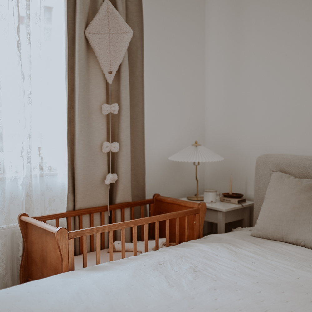 Pătuț Co-Sleeper Woodies Noble Crib 90x40 cm, Vintage, 0-7 luni [2]