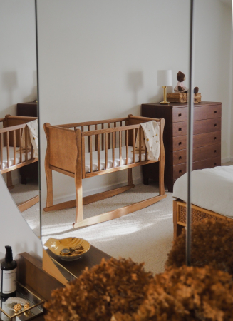 Patut mic, co-sleeping din lemn, Noble Vintage 90 x 40 cm, 0-7 luni [10]