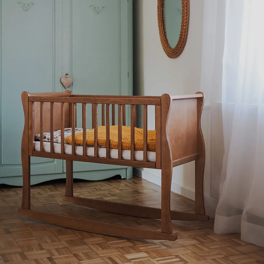 Patut mic, co-sleeping din lemn, Noble Vintage 90 x 40 cm, 0-7 luni [20]