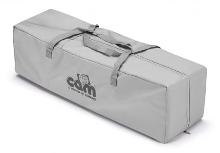 Patut pliant voiaj ultraportabil pentru copii "Sonno", usor de transportat, ideal pentru calatorii, material rezistent cu protectii laterale si saltea inclusa, Gri [1]