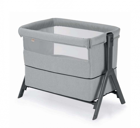 Patut, Sempreconte Joy, co-sleeper si tarc 2 in 1, Cu laterala culisanta, Cu setare unghiulara, Cu roti, Geanta voiaj, Reglabil in 8 pozitii pe inaltime, 0-15 kg, Gri [4]