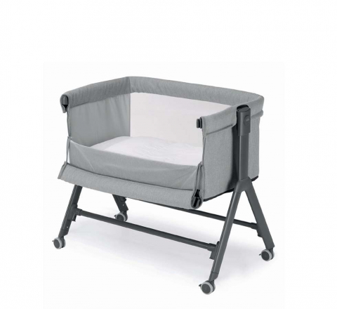 Patut, Sempreconte Joy, co-sleeper si tarc 2 in 1, Cu laterala culisanta, Cu setare unghiulara, Cu roti, Geanta voiaj, Reglabil in 8 pozitii pe inaltime, 0-15 kg, Bej [2]