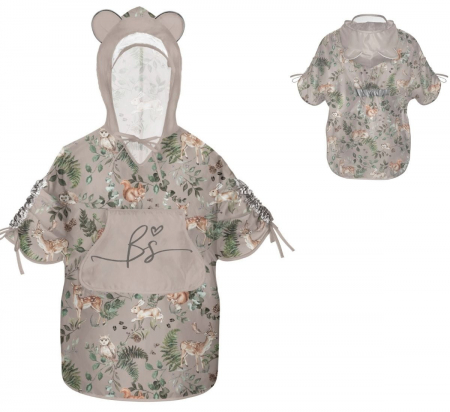 Poncho - ploaie - Pelerina de Ploaie pentru Copii, Poncho pentru ploaie 1,5-8 ani – Animals Garden Light