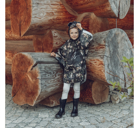 Pelerina de Ploaie pentru Copii, Poncho pentru ploaie 1,5-8 ani – Happy Bear dark [5]