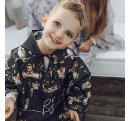 Pelerina de Ploaie pentru Copii, Poncho pentru ploaie 1,5-8 ani – Happy Bear dark [3]