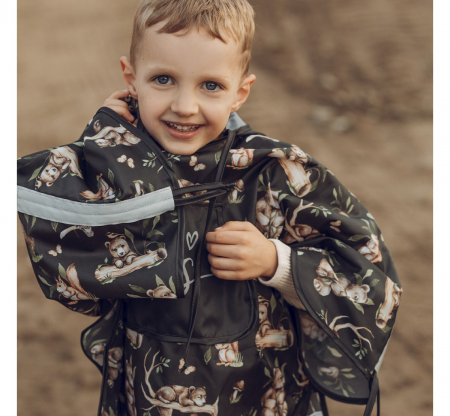 Pelerina de Ploaie pentru Copii, Poncho pentru ploaie 1,5-8 ani – Happy Bear dark [4]