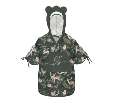 Pelerina de Ploaie pentru Copii, Poncho pentru ploaie 1,5-8 ani – Animals Garden Dark [1]