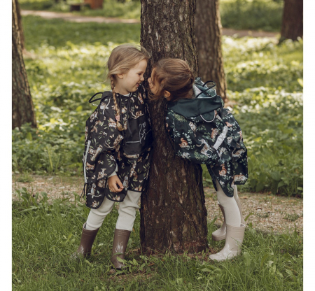 Pelerina de Ploaie pentru Copii, Poncho pentru ploaie 1,5-8 ani – Animals Garden Dark [9]