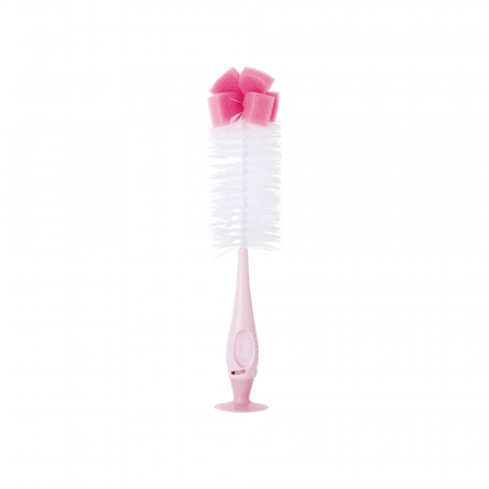 Set hranire - Perie pentru curățat biberoane si tetine, Rose