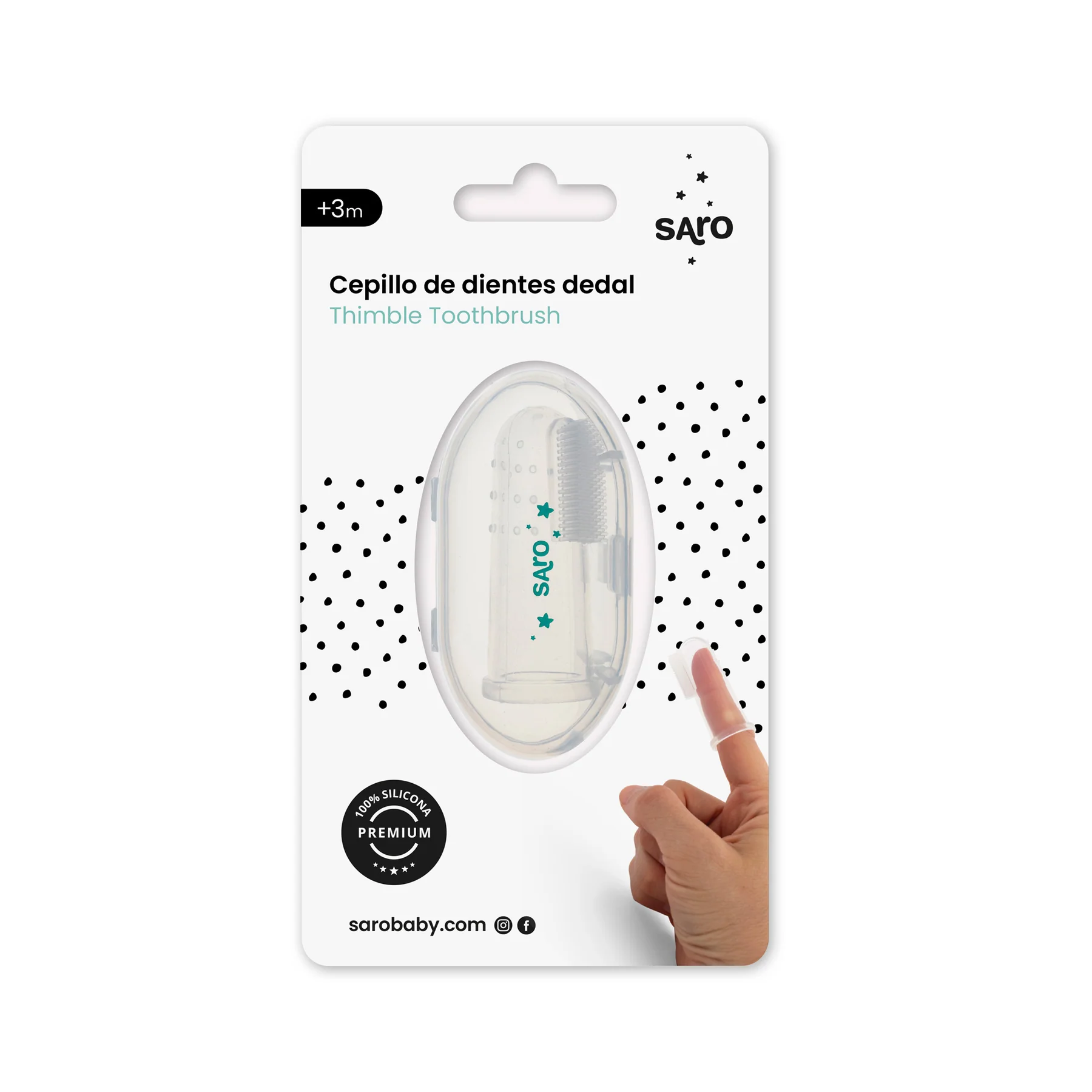 Periuta de dinti din silicon pentru folosire pe deget, include carcasa [1]