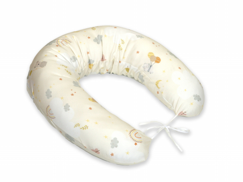 Perne pentru alaptare - Perna pentru gravide si alaptare, husa detasabila din bambus 100% si umplutura antialergică BabySoft®, Soft Breeze, Amy