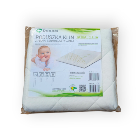 Perna memory foam, antiregurgitare pentru bebelusi, plan inclinat, Husă matlasată cu Aloe Vera, 40x38cm [3]
